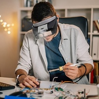 Loupe illuminée multi-puissance 1.5X-10X LED montée sur la tête Loupe