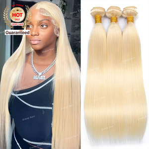 Extension de tissage de cheveux vietnamiens bruts en gros, lisse, donneur unique, brillant, couleur blonde 613, cheveux humains indiens de style vague profonde - Product Image 4