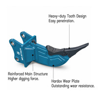 We-Attach WR06 Déniveleur hydraulique excentrique OEM avec dents de roche pour excavatrice