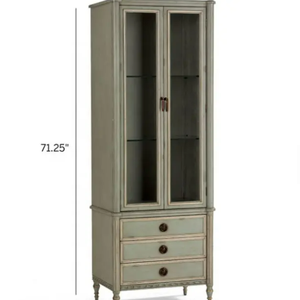 Tủ Trưng Bày Bằng Gỗ Nguyên Khối Kiểu Pháp Bán Chạy Kèm 3 Ngăn Kéo - Product Image 6