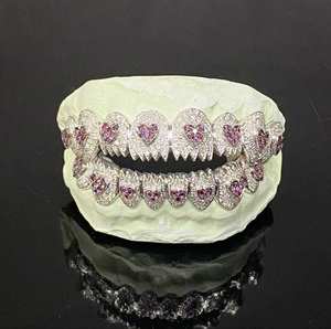 Grillz exclusifs en argent 925 avec moissanite et diamants VVS, design personnalisé, entièrement sertis, bijoux dentaires Hip Hop, brillance éclatante - Product Image 3