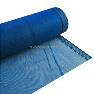 Malla de plástico tejida azul para protección temporal de edificios con materiales de construcción - Product Image 1
