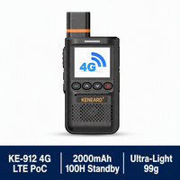 KENEARD KE-912 Talkie-walkie PoC 4G LTE Ultra Léger 99g 2000mAh 100H en veille Radio Push-to-Talk pour Restaurant, Commerce de Détail, Événements