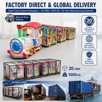 Train électrique pour enfants 13 places en promotion avec lumières LED, musique et effet de fumée, personnalisable pour usage domestique, parcs, centres commerciaux, écoles et excursions