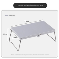 Table de camping pliante en aluminium ultralégère, portable, mini table d'appoint compacte pour pique-nique, barbecue, randonnée, parc, balcon
