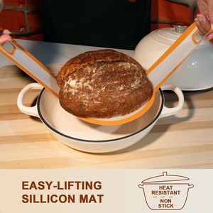 Marmite en <span class=keywords><strong>fonte</strong></span> émaillée avec couvercle, multifonctionnelle, pour la cuisson du pain et la levée de la pâte au levain - Product Image 4