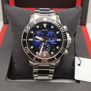 Reloj <span class=keywords><strong>Tissot</strong></span> de Alta Gama para <span class=keywords><strong>Hombre</strong></span> Resistente al Agua con Cronógrafo para Buceo Movimiento de Cuarzo Original Correa de Acero Inoxidable 316L - Product Image 1
