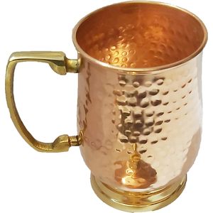 PARIJAT HANDICRAFT Pure Copper Heavy Gauge Mug <b>Ceramic</b> <b>Cups</b> for Moscow Mule Beer Mugs - Product Image 6