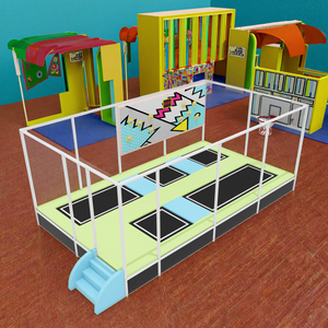 Trampolín de plástico para uso doméstico para niños con aro de baloncesto y diversión de Pat-a-Pat para uso <span class=keywords><strong>en</strong></span> parque o trampolín - Product Image 2