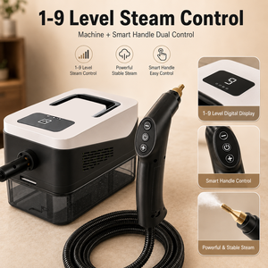 Nettoyeur Vapeur Portable Haute Pression et Haute Température 1500W pour Hôtels, Maisons et Voitures - Électrique 3 Bars 1500ml d'Eau - Product Image 2
