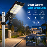 Lampadaire solaire LED avec caméra IP65, sécurité de jardin, vidéosurveillance extérieure, contrôle par application 4G, garantie de 3 ans