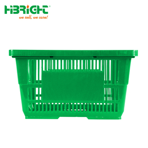 High Capacity Comfortable Handle Customized Logo <b>Stackable</b> Design Plastic Shopping <b>Basket</b> - Product Image 3