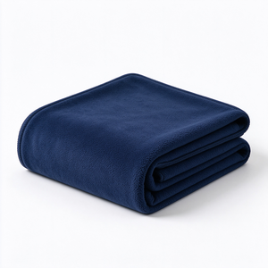 100% Polyester Solid Navy Blue Polar <strong>Fleece</strong> Fabric 250gsm for Hoodie Blanket Garment Sold <strong>by</strong> Roll or Cut Per <strong>Meter</strong> - Product Image 3