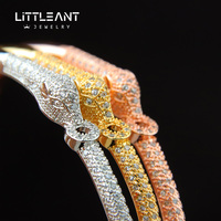 Petite fourmi bijoux zircone ensemble de bijoux léopard bijoux bracelet et bague ensemble pour les femmes