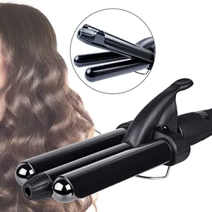 günstiger Preis professioneller Haarschneider Keramik Tourmaline Haarschneidestab automatisch rotierende Locken-Eisen-Zangen - Product Image 1