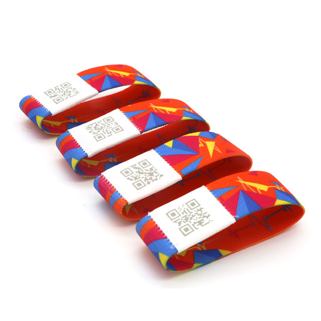 Nfc Chip Music Concert Festival Fabric Gelang Rfid Elastic Programmable Bracelet RFID Wristbands Supplier for Events