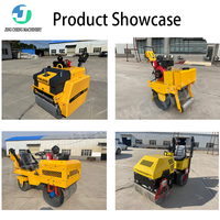 Grand rouleau compacteur à double tambour en acier pour machines, 1 tonne, 2 tonnes, 3 tonnes, pour le compactage du sous-sol et du lit de voie ferroviaire