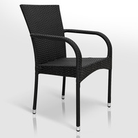 Fauteuil d'extérieur en rotin au design nordique, avec structure en aluminium, chaise de loisirs individuelle pour maison, jardin, patio, balcon, tressage simple