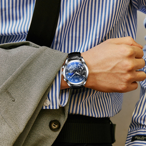 Đồng Hồ Đeo Tay Nam Thạch Anh Thương Hiệu Sang Trọng Hàng Đầu Dây Đeo Bằng Da Không Thấm Nước Dây Đeo Thời Trang Nam Đồng Hồ Đeo Tay Thời Trang Hai Thời Gian - Product Image 6