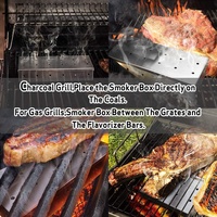 Barbecue En Acier Inoxydable Viande Saveur Fumée Fumer Fumoir pour Charbon De Bois Barbecue À Gaz