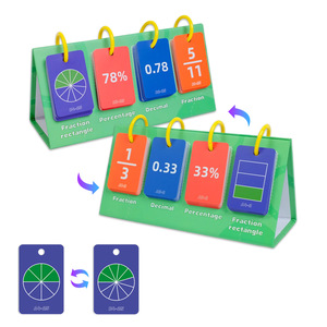 104 Tarjetas de Memoria Flash de Matemáticas, Juego Educativo de <span class=keywords><strong>Fracciones</strong></span>, Decimales y Por Ciento, Tarjetas de Aprendizaje para Niños, Aptas para Principiantes en Matemáticas - Product Image 5