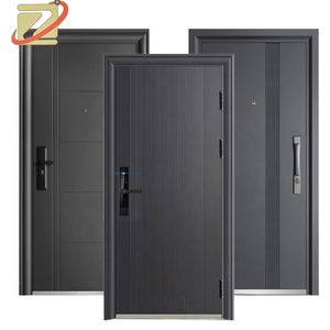 ZS Portes de sécurité en métal au design moderne personnalisées Entrée extérieure commerciale manuelle ignifugée étanche insonorisée antivol - Product Image 1