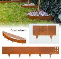Bordure et mur de soutènement de jardin moderne découpé au laser résistant aux intempéries en acier Corten pour paysage extérieur