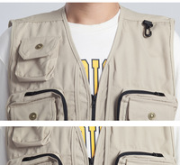 Gilet multi-poches de haute qualité en gros, personnalisable avec logo, imperméable, réversible et respirant, idéal pour la pêche et la chasse