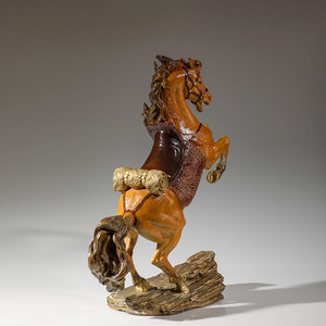 <b>Copper</b> And Gold Years Brass Horse Figurine Handmade Legend Of Warhorse Color <b>Table</b> Sculpture For Living Room Study Office - Product Image 2