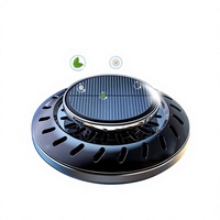 Purificateur d'air solaire rotatif en forme de soucoupe volante pour voiture, technologie silencieuse noire, compact, ne bouchant pas la vue, aromathérapie automobile, décoration de tableau de bord