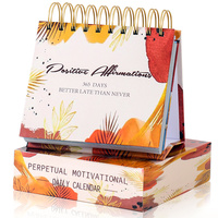 Calendrier de table de bureau perpétuel 365 jours Spiral Flip Stand Desk Inspirational Desk Calendar