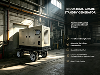 Générateur industriel diesel mobile Perkinss 50 Hz 20 kW 60 KVA, contrôleur de groupe électrogène diesel, triphasé