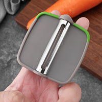Creatieve keuken dubbele vinger schilmesjes roestvrij staal appel fruit palm schilmesje groenten fruit groentegereedschap