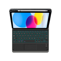 Coque Clavier Sans Fil pour iPad 11 11ème Génération 2025 A16 avec Trackpad Rétroéclairé – Vente en Gros Usine