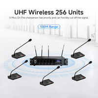 Système de Conférence UHF Anti-Interférence Nouvelle Conception Yarmee 999 Unités 5 Micros Système de Conférence à Priorité Présidentielle pour Réunions