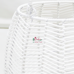 Artex Dong Thap osier blanc fait à la main durable moderne plante Pot couverture sac à main Style intérieur extérieur lanterne pour la maison - Product Image 1