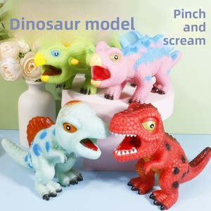 Juguete de Dinosaurio de Goma Suave para Niños, Simulación Musical Creativa, Tiranosaurio Rex, para Aliviar el Estrés, 12+ Años - Product Image 1