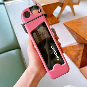 Cốc nước ép cà phê hình vuông kiểu C84, bình nước thể thao nhựa hình chữ nhật đơn giản, bình nước tập gym có ống hút - Product Image 6