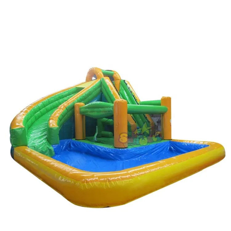 Customized inflatable jumping castle with pool kids bouncer playground inflatable water slide