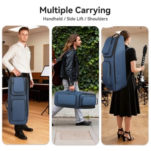 Mochila para <span class=keywords><strong>Flauta</strong></span> Eléctrica, Elegante, Resistente al Agua, Portátil, de Oxford 900D, con Forro Acolchado de Franela Suave - Product Image 3