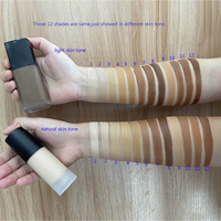 Fond de teint liquide vegan SPF 50 couleurs pour peaux foncées, waterproof, couvrance totale, fini mat, correcteur, maquillage, marque privée