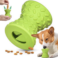 Jouet pour chien très vendu : haltère en caoutchouc naturel durable, distributeur de friandises, résistant aux morsures, pour la dentition