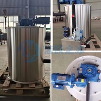 Machine à glace en paillettes Haiyue 0,5T 1T 2T 3T 5T 10T 8T 15T 20T 25T avec évaporateur et tambour à glace, certifiée CE