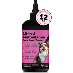 狗骨汤鲑鱼油火鸡风味免疫髋关节肠道皮肤整体保健液体复合维生素狗宠物补充剂 - Product Image 6