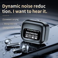 Casque d'écoute sans fil YW06 Réduction du bruit ANC Sport Earbuds Headset Smart LCD Touch Screen Microphone V8 T8 Earphone