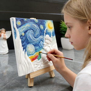 Pinta Tu Propia Obra Maestra en Yeso <span class=keywords><strong>3D</strong></span>, Tablero de Pintura en Relieve, Kit de Arte DIY para Niños, Adorno de Escritorio para Estudio DIY - Product Image 2