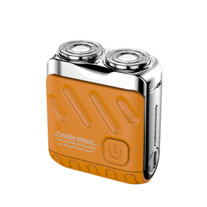 Rasoir électrique rotatif en métal pour hommes avec double lame, batterie Li-ion rechargeable, rasoir facial portable - Product Image 2