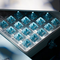 Interrupteurs tactiles AKKO V5 Creamy Blue Pro MX Style (455gf 5 broches/Mod 3 broches, pré-lubrifiés en usine, 45 pièces)