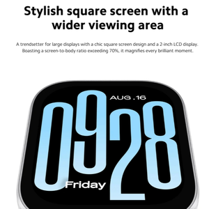 Đồng hồ chính hãng Redmi 5 hoạt động giảm tiếng ồn micrô kép 2 ''Màn hình LCD 18 ngày Pin BT gọi 5ATM khả năng chống nước - Product Image 3