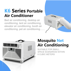 เครื่องปรับอากาศแบบพกพา 2600BTU 300W ประหยัดพลังงาน พร้อมรีโมทคอนโทรล ขนาดเล็ก เหมาะสำหรับบ้านเคลื่อนที่ สำนักงาน แคมป์ปิ้ง พื้นที่สำหรับสัตว์เลี้ยง ใช้แบตเตอรี่  ปลั๊กแบบ US สำหรับรถยนต์ - Product Image 6